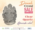 Clear Quartz Crystal Ganesh Idol